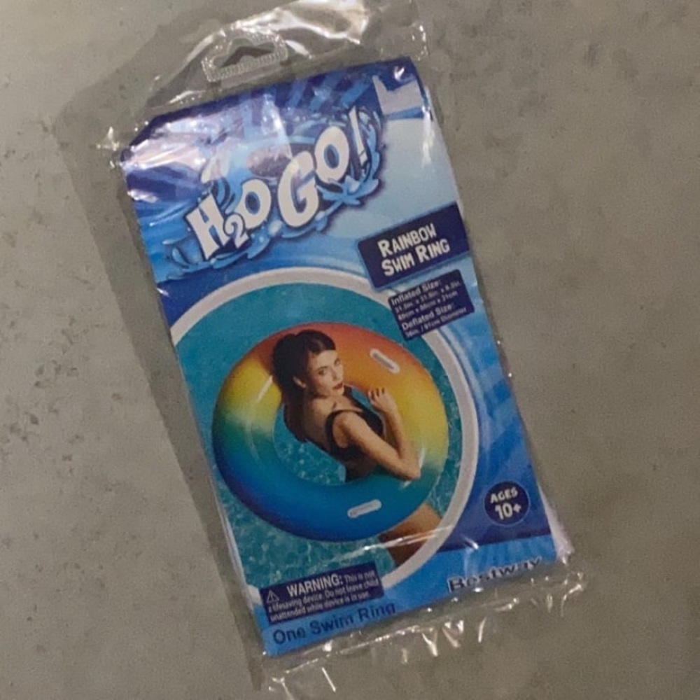H2O Go Rainbow Swim Ring New